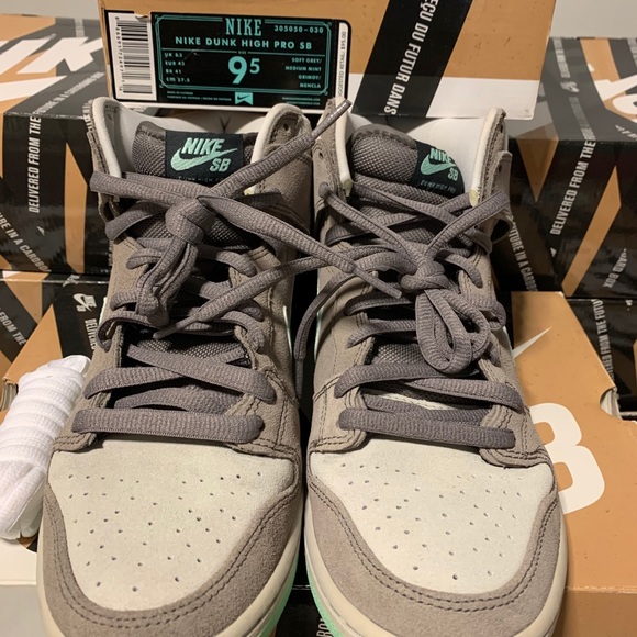 ❌SOLD❌Nike SB Dunk High Grey Mint Sz 9.5 RARE🔥 - Picture 5 of 5